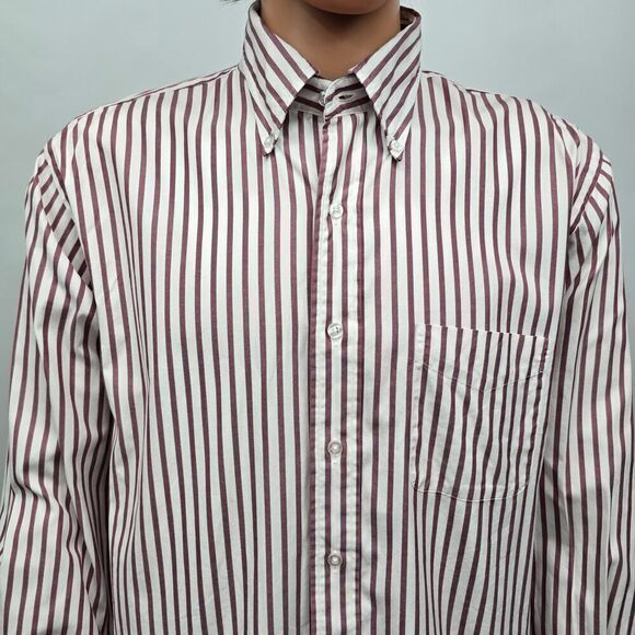 L.L. Bean Other - Vintage LL Bean Single Needle Tailoring Men Shirt 16.5 - 33 Striped Button down